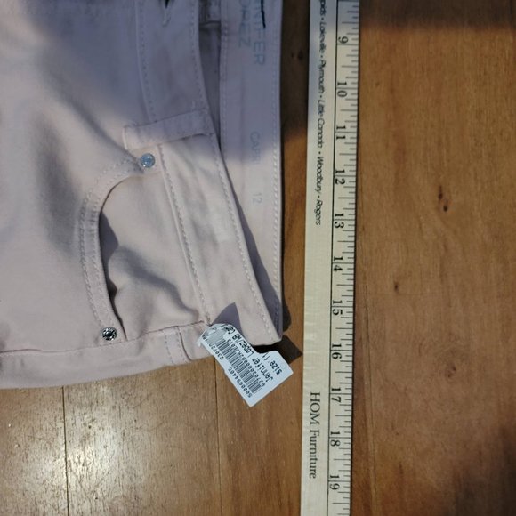 Pale Pink Jennifer Lopez Cuffed Capris Size 12 - Picture 9 of 14